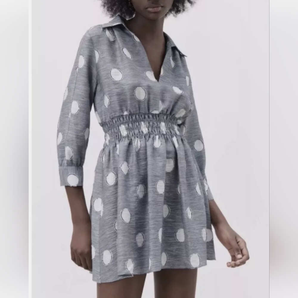 NWT Zara Polka Dot Dress - Picture 6 of 7